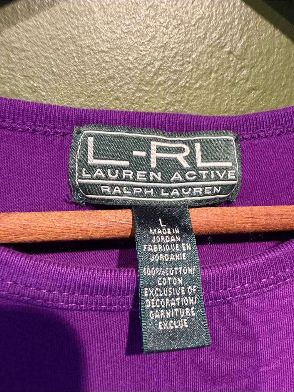 Vintage Ralph Lauren Purple Crest Long Sleeve Tee - Picture 2 of 4